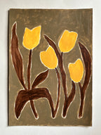 Group of Tulips, Acrylic on Paper