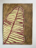 Banana Leaf, Acrylic on Paper