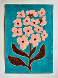 Pink Hydrangea, Acrylic on Paper